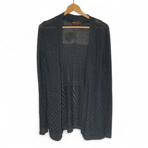 B3- Belldini Charcoal Open-Front Cardigan - Women’s Large